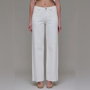 Hidden Denim White Wide Leg Dad Jean